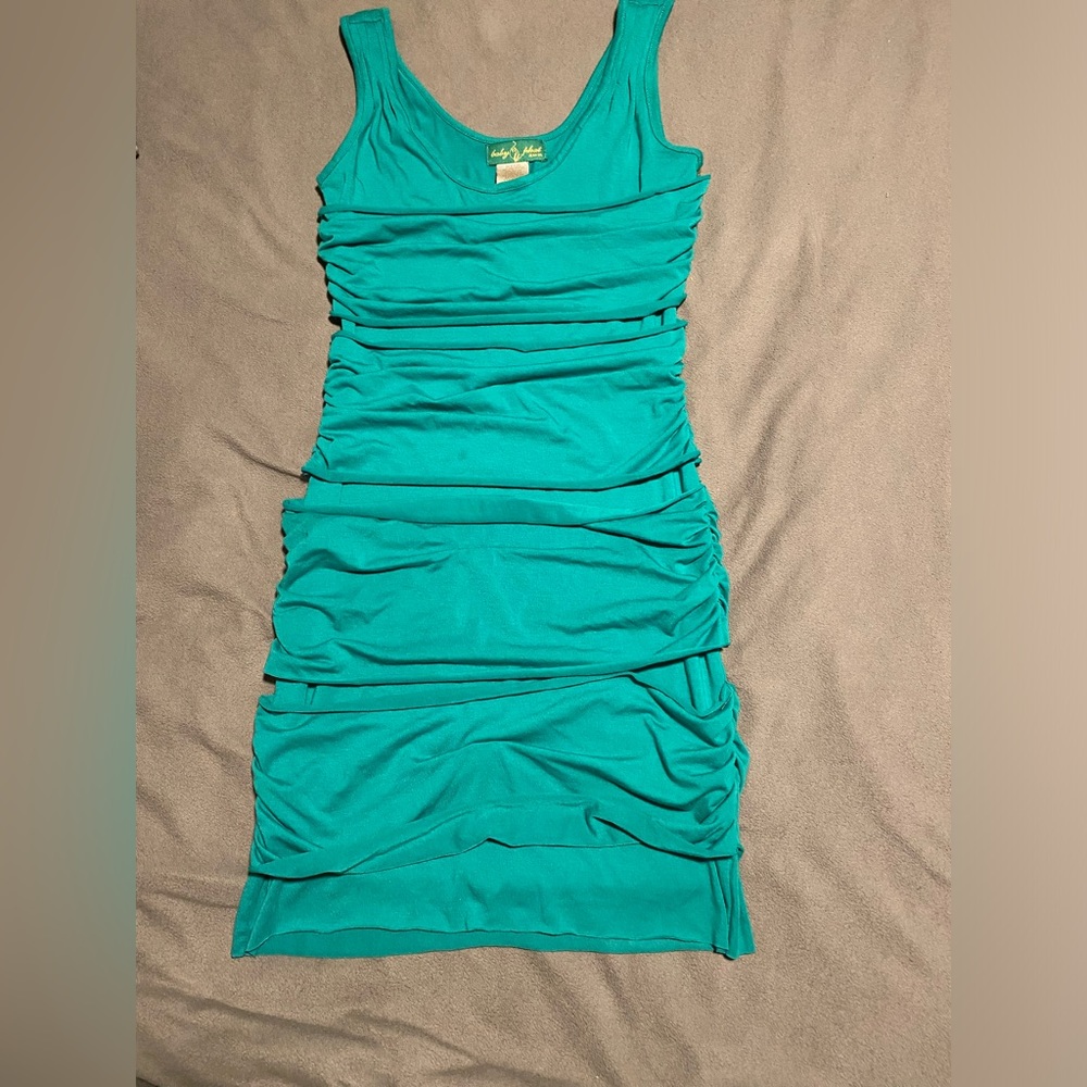 Cute Green Tank mini Dress